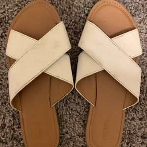 White sandals